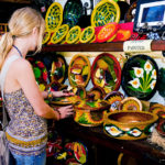 shopping for ceramics at Old Town Market